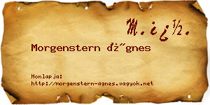 Morgenstern Ágnes névjegykártya